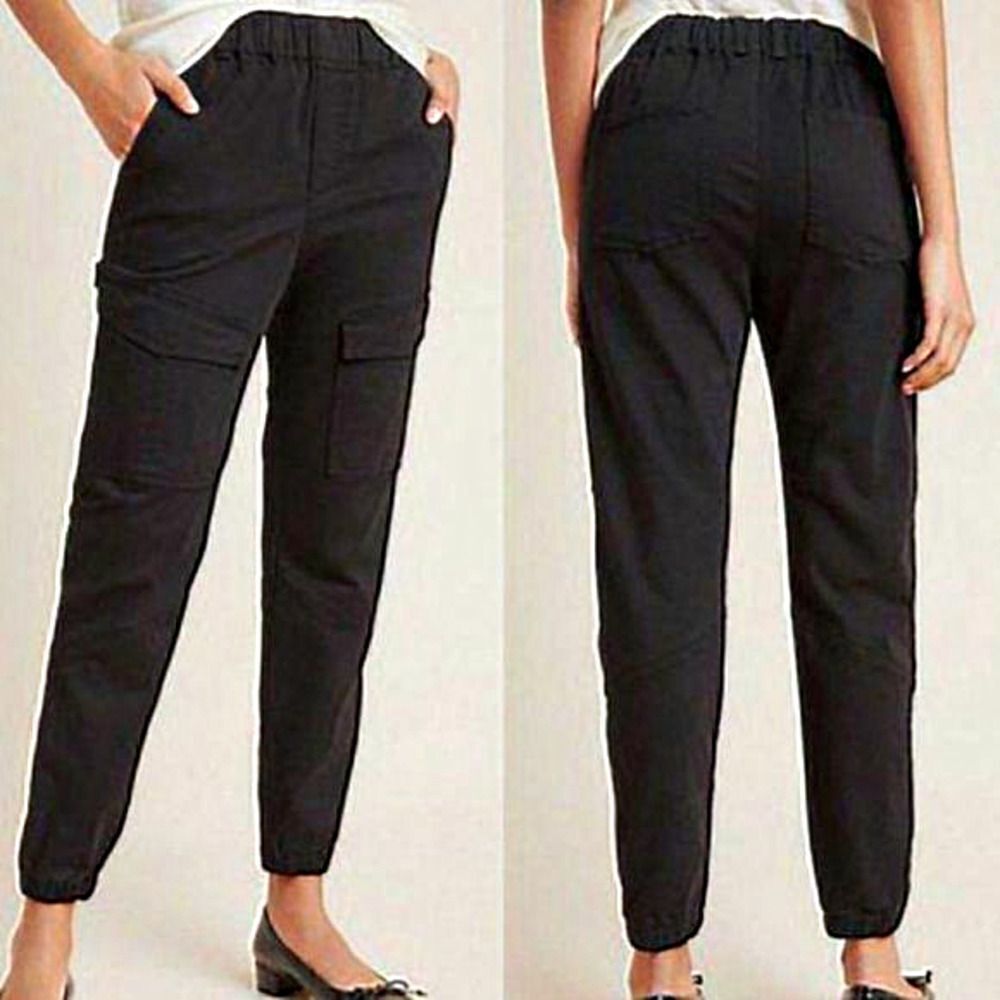 New Young Fabulous & Broke Black Halsey‎ Black Cargo Joggers Size Small